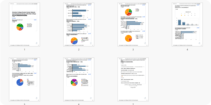 问卷统计图预览